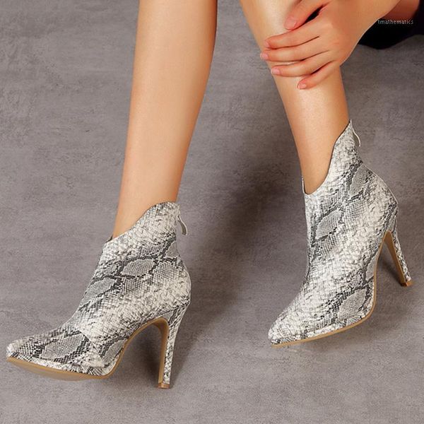 winter boots women snake pattern autumn booties back zipper fashion white ankle casual boots pointed high heels party1, Black
winter boots women snake pattern autumn booties back zipper fashion white ankle casual boots pointed high heels party1, Black