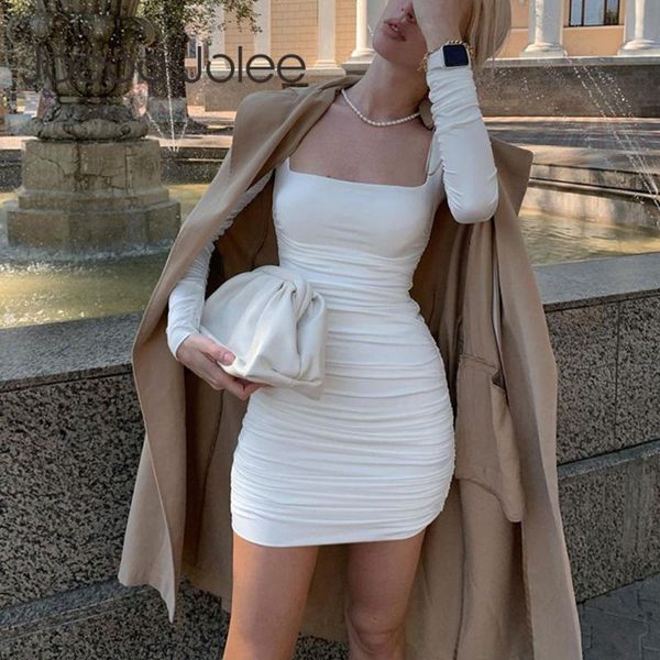 jocoo jolee women long sleeve square collar bodycon mini dress elegant solid bandage dress pleated party club 2021, Black;gray
jocoo jolee women long sleeve square collar bodycon mini dress elegant solid bandage dress pleated party club 2021, Black;gray