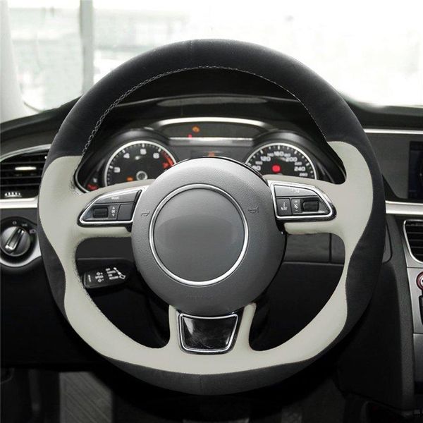 diy 3d design black suede beige leather steering wheel cover wrap for audi a1 a3 a5 a7 automotive interior
diy 3d design black suede beige leather steering wheel cover wrap for audi a1 a3 a5 a7 automotive interior