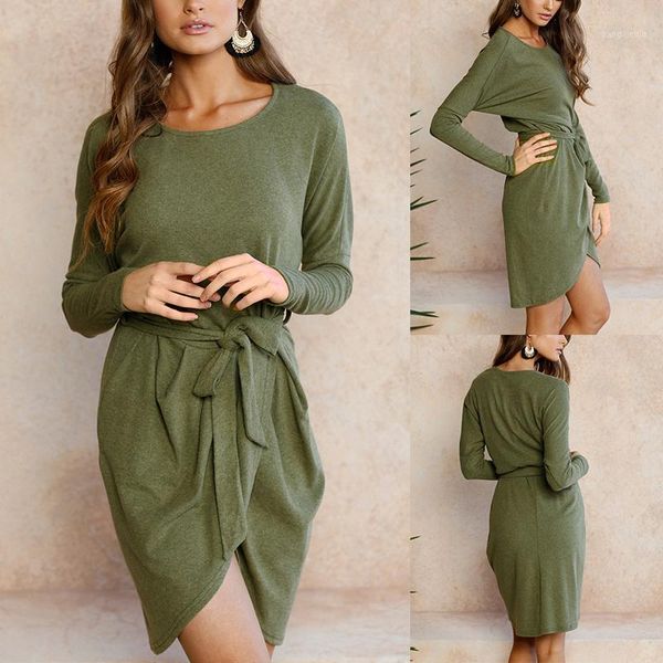 fashion casual solid color round neck lace up long sleeve women dress casual long sleeve women dress fall clothing1, Black;gray
fashion casual solid color round neck lace up long sleeve women dress casual long sleeve women dress fall clothing1, Black;gray