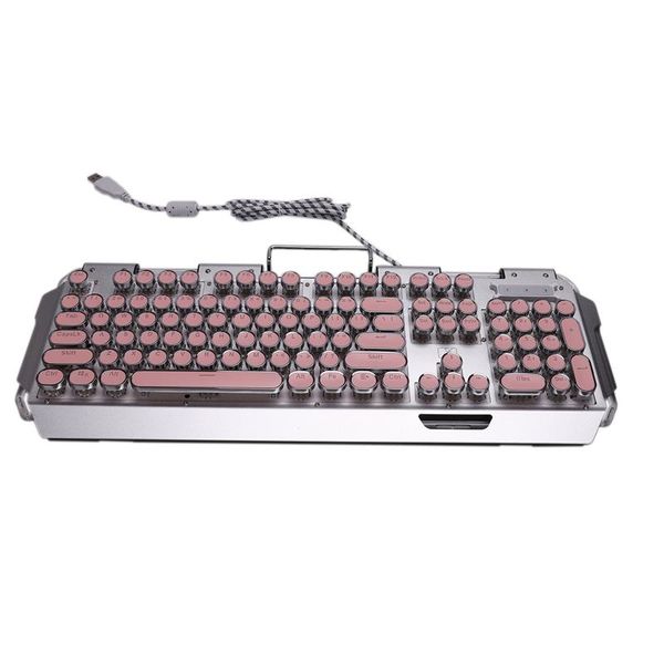 x10 retro round typewriter light transmission keycap wired mechanical gaming keyboard multiple light effects round
x10 retro round typewriter light transmission keycap wired mechanical gaming keyboard multiple light effects round
