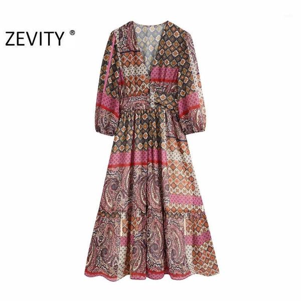 zevity new women vintage v neck contrast color patchwork paisley print slim midi dress chic female vestidos party dresses ds41721, Black;gray
zevity new women vintage v neck contrast color patchwork paisley print slim midi dress chic female vestidos party dresses ds41721, Black;gray
