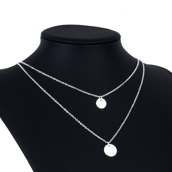 gold silver color round sequin coin pendant necklace double chain layered choker necklace collar women statement jewelry bijoux sqchyn, Black
gold silver color round sequin coin pendant necklace double chain layered choker necklace collar women statement jewelry bijoux sqchyn, Black