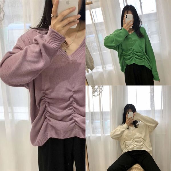 2020 new women's purple v-neck high waisted for women's loose wear pleated drawstring sweater and opcoatknitted shirt t9mce t9mc, White;black
2020 new women's purple v-neck high waisted for women's loose wear pleated drawstring sweater and opcoatknitted shirt t9mce t9mc, White;black