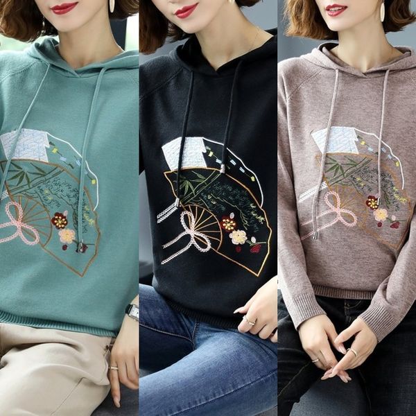 th9ys sweater hooded loose wear autumn wear 2020 new sweatersweater autumn knitted thin women's fashion fashion k0mby, White;black
th9ys sweater hooded loose wear autumn wear 2020 new sweatersweater autumn knitted thin women's fashion fashion k0mby, White;black