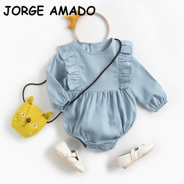 2020 autumn new baby jumpsuit blue denim long sleeve fashion girls bodysuit newborn baby clothes 0-3y e9101
2020 autumn new baby jumpsuit blue denim long sleeve fashion girls bodysuit newborn baby clothes 0-3y e9101