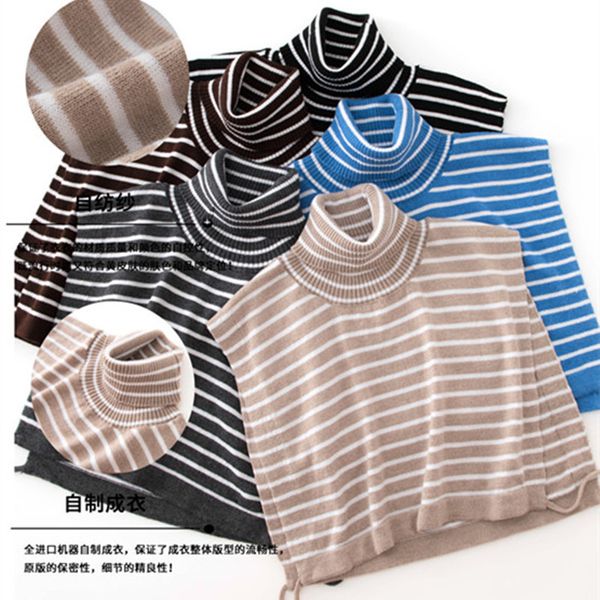 winter striped woolen thread false children warm knitted bib cover head fake high collar cervical protection shawl, Blue;gray
winter striped woolen thread false children warm knitted bib cover head fake high collar cervical protection shawl, Blue;gray