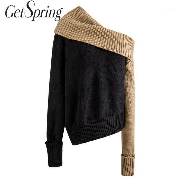 getspring women sweater slash neck off shoulder knitted sweater bottoming pullovers retro women autumn winter 2019 new1, White;black
getspring women sweater slash neck off shoulder knitted sweater bottoming pullovers retro women autumn winter 2019 new1, White;black