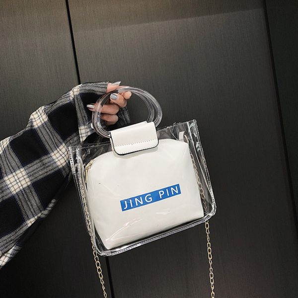 new beach transparent bag letter printing bag 2 pc women clear pu crossbody flap girl women pattern shoulder travel chain
new beach transparent bag letter printing bag 2 pc women clear pu crossbody flap girl women pattern shoulder travel chain