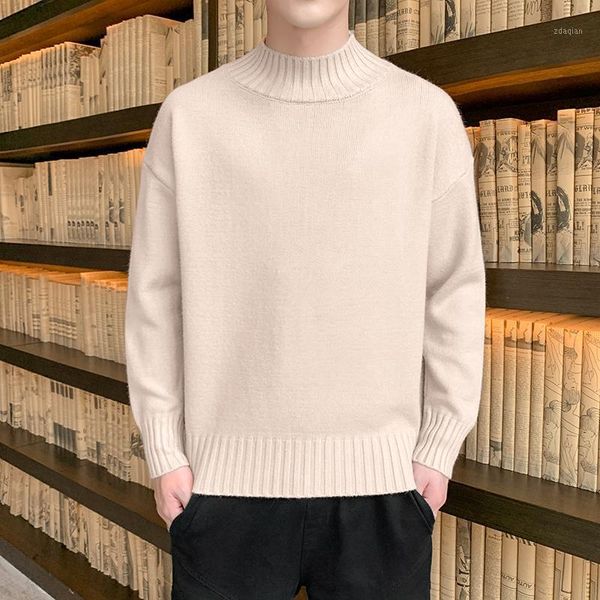 men's sweaters hcxy 2021 autumn casual solid color knitted pullover men thick warm mens sweater fashion fleece o-neck coat male1, White;black
men's sweaters hcxy 2021 autumn casual solid color knitted pullover men thick warm mens sweater fashion fleece o-neck coat male1, White;black