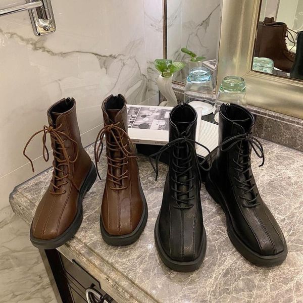 boots lace up shoes luxury designer round toe boots-women flat heel fashion rubber ladies 2021 low ankle rock solid cross-tied, Black
boots lace up shoes luxury designer round toe boots-women flat heel fashion rubber ladies 2021 low ankle rock solid cross-tied, Black