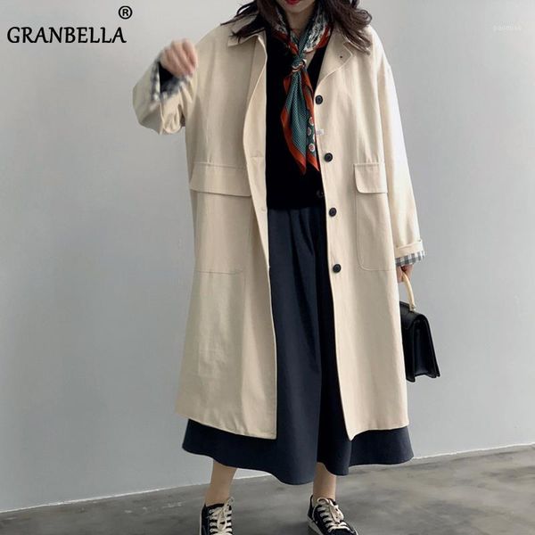 japanese style women's daily wearing overcoat plus size fashion plaid lining single breasted trench coat loose solid color coat1, Tan;black
japanese style women's daily wearing overcoat plus size fashion plaid lining single breasted trench coat loose solid color coat1, Tan;black