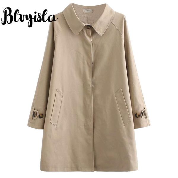 blvyisla 4xl plus size simple style tern-down collar long trench women vintage long sleeve epaulet cotton thin windbreakers, Tan;black
blvyisla 4xl plus size simple style tern-down collar long trench women vintage long sleeve epaulet cotton thin windbreakers, Tan;black