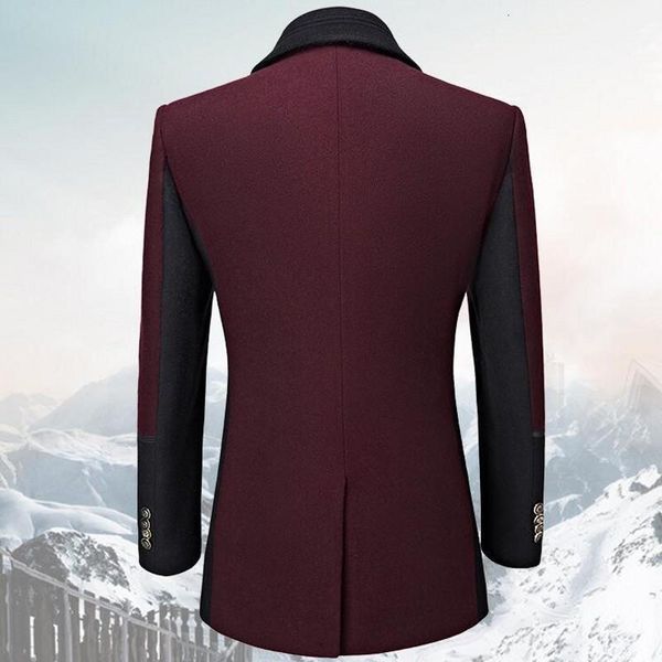 men's wool & blends smart casual long sleeve single breasted lapel woolen coats autumn mixed colors patchwork slim fit male overcoats p, Black
men's wool & blends smart casual long sleeve single breasted lapel woolen coats autumn mixed colors patchwork slim fit male overcoats p, Black