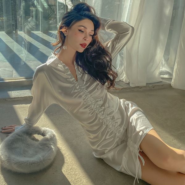 2021 new fashion autumn vintage clothing v neck long sleeve dresses women high waist smooth white satin plissate mini dress usex, Black;gray
2021 new fashion autumn vintage clothing v neck long sleeve dresses women high waist smooth white satin plissate mini dress usex, Black;gray