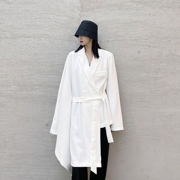 lanmrem early autumn design elegant clothes fashionable concave style wide sleeve oversize suit coat bandage waist women yj989, White;black
lanmrem early autumn design elegant clothes fashionable concave style wide sleeve oversize suit coat bandage waist women yj989, White;black