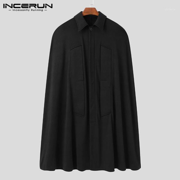 men solid color turn down collar capes cloak single breasted winter poncho man loose pockets long outwear streetwear 5xl incerun1, Tan;black
men solid color turn down collar capes cloak single breasted winter poncho man loose pockets long outwear streetwear 5xl incerun1, Tan;black