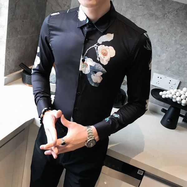 2020 long sleeve men's shirts printing shirt black man's white man chinese-style autumn 2opz, White;black
2020 long sleeve men's shirts printing shirt black man's white man chinese-style autumn 2opz, White;black