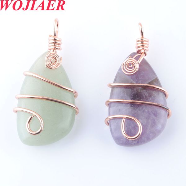 wojiaer natural stone copper wire wrap pendant irregular bead rose gold necklace for women men reiki healing jewelry gift bo915, Silver
wojiaer natural stone copper wire wrap pendant irregular bead rose gold necklace for women men reiki healing jewelry gift bo915, Silver