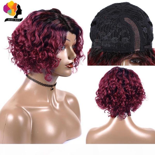 99j burgundy short bob wig deep wave lace human hair wigs brazilian bob lace wig remy hair side part human remyblue 150, Black;brown
99j burgundy short bob wig deep wave lace human hair wigs brazilian bob lace wig remy hair side part human remyblue 150, Black;brown
