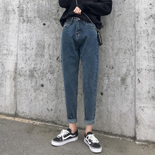high waist jeans boyfriend blue rugged jeans woman denim harem pants ladies trousers vintage korean new casual plus size
high waist jeans boyfriend blue rugged jeans woman denim harem pants ladies trousers vintage korean new casual plus size