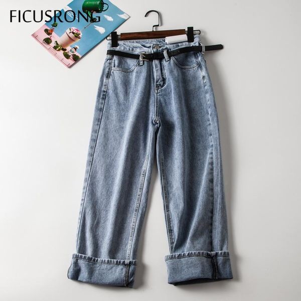 new female solid fashion casual straight jeans with belt women loose full length zipper softener pants, Blue
new female solid fashion casual straight jeans with belt women loose full length zipper softener pants, Blue