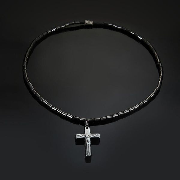 new arrival men's necklace magnetic therapy to lose weight cervical health black gallstone jewelry cross pendant necklace, Silver
new arrival men's necklace magnetic therapy to lose weight cervical health black gallstone jewelry cross pendant necklace, Silver