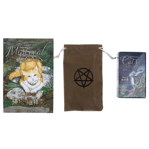 ootdty 3шт набор мистические кошки таро 78 карты колода family party настольная игра гадание игральные карты с карты сумка и справочное посо
ootdty 3шт набор мистические кошки таро 78 карты колода family party настольная игра гадание игральные карты с карты сумка и справочное посо