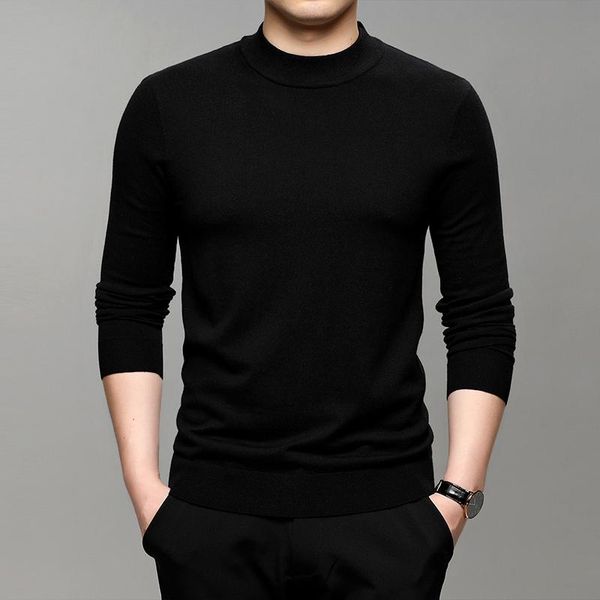 2020 new autumn and winter half high collar solid color long-sleeved knit sweaters men bottoming shirt 1689, White;black
2020 new autumn and winter half high collar solid color long-sleeved knit sweaters men bottoming shirt 1689, White;black