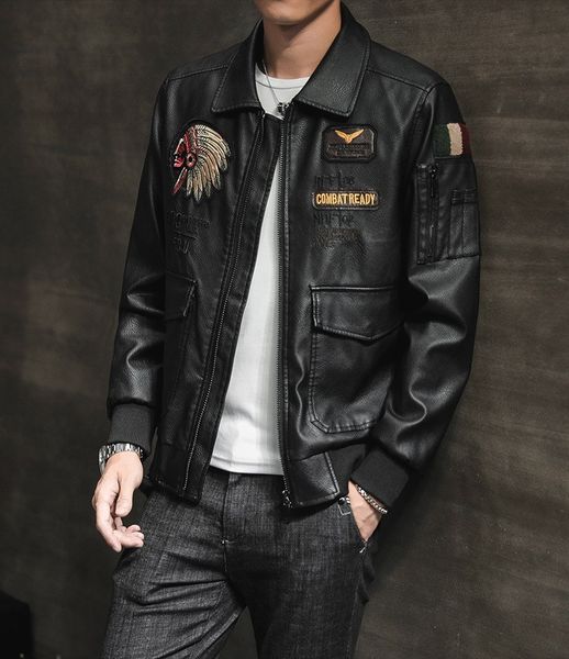 embroidery pu leather jacket men windbreaker black brown mens coats leather biker motorcycle jackets giubotto uomo
embroidery pu leather jacket men windbreaker black brown mens coats leather biker motorcycle jackets giubotto uomo