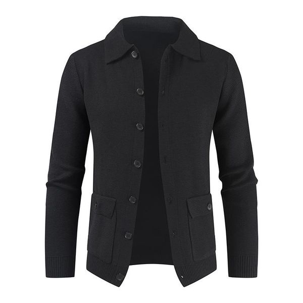 solid men's sweater lapel single breasted long sleeve autumn winter warm stretchy casual vintage male knitting cardigan, White;black
solid men's sweater lapel single breasted long sleeve autumn winter warm stretchy casual vintage male knitting cardigan, White;black