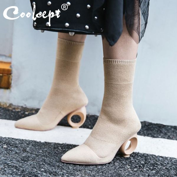 boots coolcept short for women fashion wool material warm fur winter special heels pointed head casual footwear size 33-40, Black
boots coolcept short for women fashion wool material warm fur winter special heels pointed head casual footwear size 33-40, Black