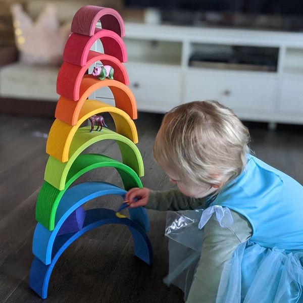 toysparadise large rainbow blocks/semicircle building blocks rectangular board pegdolls geometric wooden toys for kids education 1020
toysparadise large rainbow blocks/semicircle building blocks rectangular board pegdolls geometric wooden toys for kids education 1020
