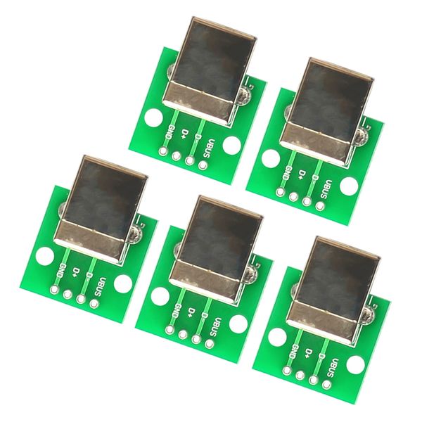 5 pieces usb type b female socket breakout board to dip connector for printer accessory
5 pieces usb type b female socket breakout board to dip connector for printer accessory