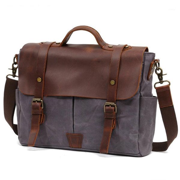 waxed canvas men's handbag shoulder messenger bag men's briefcase european retro shoulder bag1
waxed canvas men's handbag shoulder messenger bag men's briefcase european retro shoulder bag1