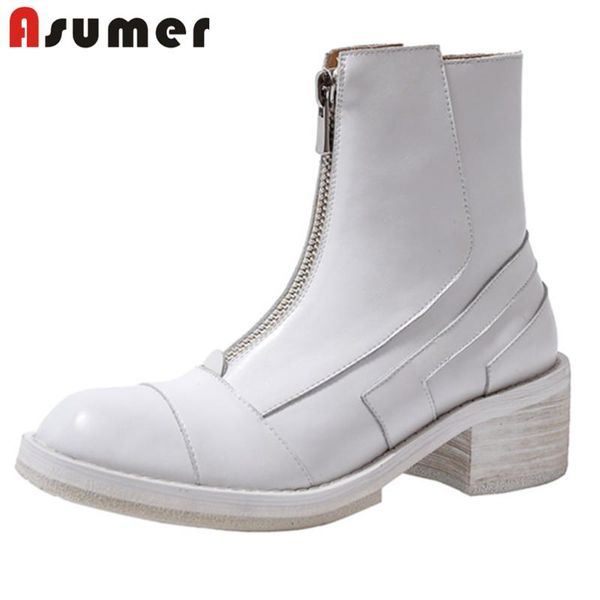 boots asumer 2021 vintage genuine leather shoes women square heel round toe autumn winter fashion ankle woman casual, Black
boots asumer 2021 vintage genuine leather shoes women square heel round toe autumn winter fashion ankle woman casual, Black