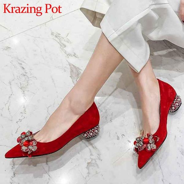 krazing pot shiny fashion crystal princess style genuine leather pointed toe med heels slip on women dating shallow pumps l23, Black
krazing pot shiny fashion crystal princess style genuine leather pointed toe med heels slip on women dating shallow pumps l23, Black