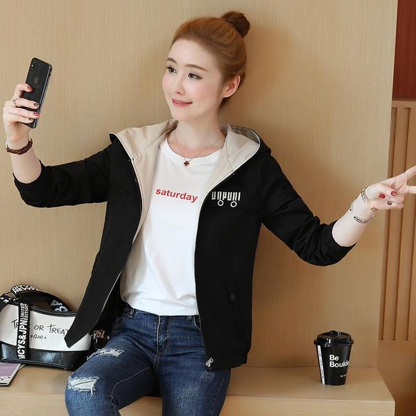 women's jackets 2021 autumn short baseball coat fashion loose zipper hooded windbreaker female casual bomber jacket outwear r621, Black;brown
women's jackets 2021 autumn short baseball coat fashion loose zipper hooded windbreaker female casual bomber jacket outwear r621, Black;brown