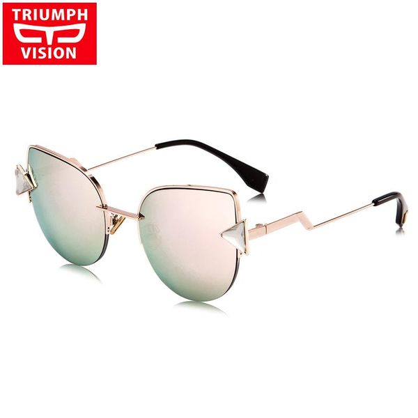 vision cat eye women sunglasses rimless designer sun glasses female mirror color lens fashion oculos, White;black
vision cat eye women sunglasses rimless designer sun glasses female mirror color lens fashion oculos, White;black
