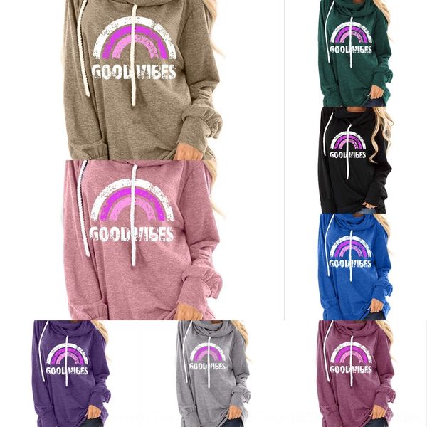 pa2wg 2020 long hooded loose rainbow print goodvibes round neck women's sleeve 2020 women's t-shirt sweater hooded sweater goodvib, Black
pa2wg 2020 long hooded loose rainbow print goodvibes round neck women's sleeve 2020 women's t-shirt sweater hooded sweater goodvib, Black