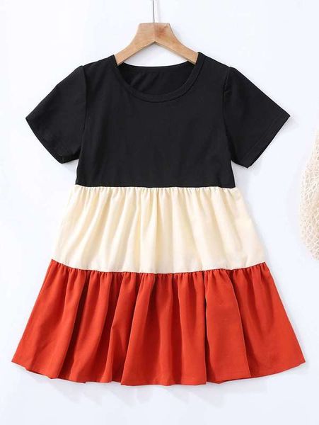 girls color block ruffle hem smock dress she, Red;yellow
girls color block ruffle hem smock dress she, Red;yellow