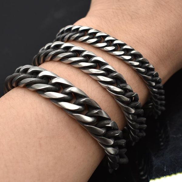 amumiu classic men bracelet stainless steel bracelet & bangle antique finished male accessory hip hop party rock jewelry hzb102, Black
amumiu classic men bracelet stainless steel bracelet & bangle antique finished male accessory hip hop party rock jewelry hzb102, Black