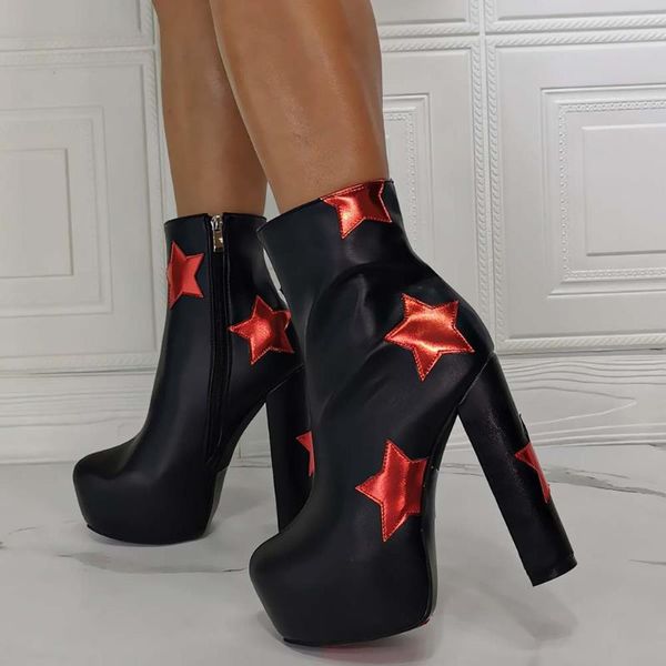 boots big size 36-43 female platform ankle fashion star thick high heels women party zip shoes woman, Black
boots big size 36-43 female platform ankle fashion star thick high heels women party zip shoes woman, Black