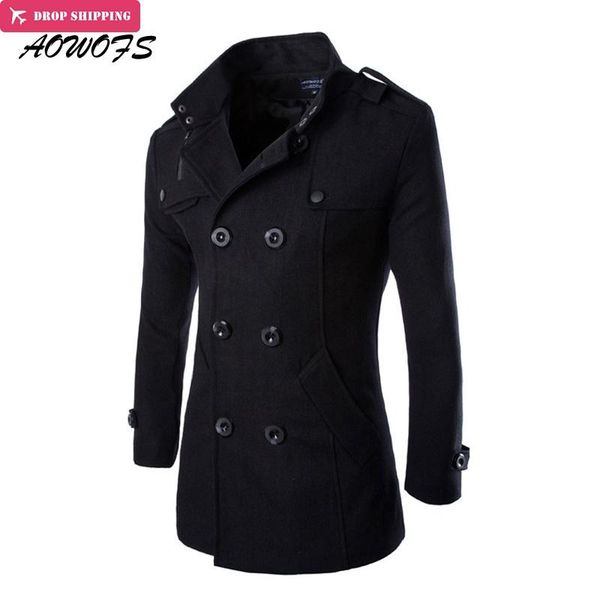 men's wool & blends aowofs winter men pea coats black mens overcoat short trench male double breasted brand clothing
men's wool & blends aowofs winter men pea coats black mens overcoat short trench male double breasted brand clothing