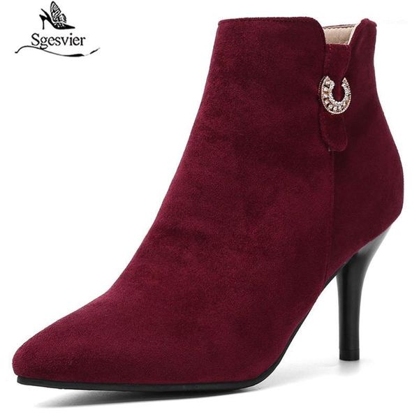 boots sgesvier black suede zipper thin high heel women ankle fashion pointed toe autumn winter shoes size 32-46 g6911
boots sgesvier black suede zipper thin high heel women ankle fashion pointed toe autumn winter shoes size 32-46 g6911