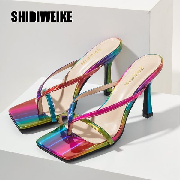 slippers fashion 2021 mixed color pu womens elegant square toe sandals femme stiletto heels sliders shoes va608, Black
slippers fashion 2021 mixed color pu womens elegant square toe sandals femme stiletto heels sliders shoes va608, Black