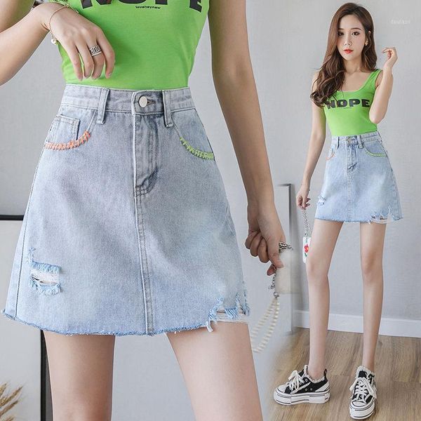women 2020 summer casual hole denim short skirt female new high waist fashion a-line mini skirt basic pocket jeans skirts y3041, Black
women 2020 summer casual hole denim short skirt female new high waist fashion a-line mini skirt basic pocket jeans skirts y3041, Black