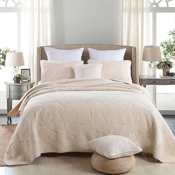 quality white quilt 3pcs set solid color bedspread for bed cotton bed covers pillowcase king queen size coverlet summer blanket
quality white quilt 3pcs set solid color bedspread for bed cotton bed covers pillowcase king queen size coverlet summer blanket
