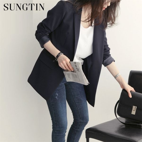sungtin casual long sleeve womens blazers autumn coats office lady solid elegant black blazer feminino female outerwear lj200911, White;black
sungtin casual long sleeve womens blazers autumn coats office lady solid elegant black blazer feminino female outerwear lj200911, White;black