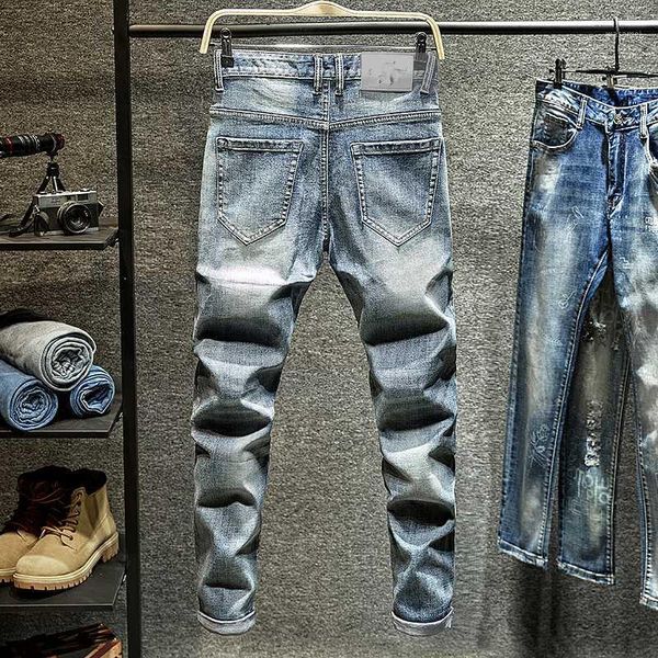 casual men jeans straight slim cotton denim jeans men pants washed denim trousers washed damaged1, Blue
casual men jeans straight slim cotton denim jeans men pants washed denim trousers washed damaged1, Blue